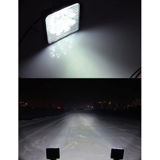Proiector LED auto offroad 27W, spot patrat