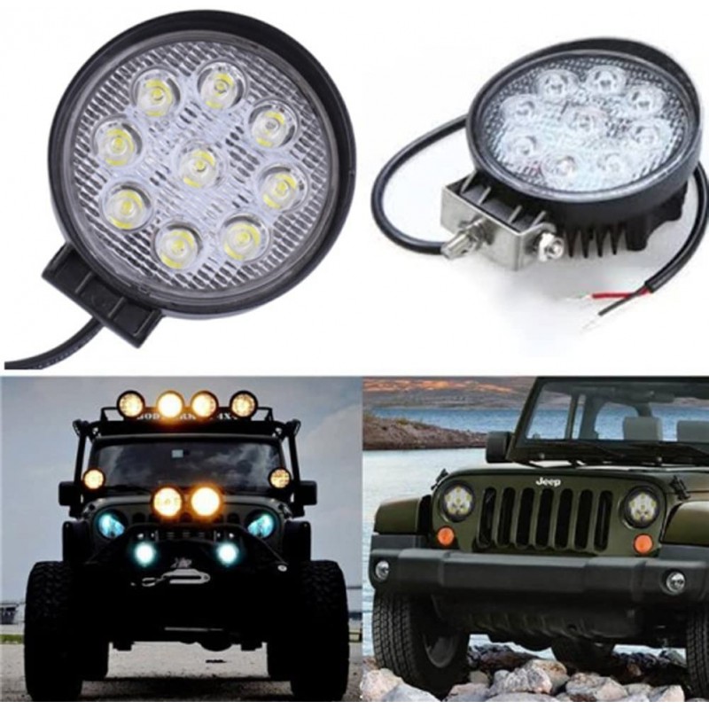 Proiector LED auto offroad 27W,10-30V spot rotund