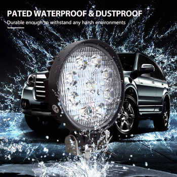 Proiector LED auto offroad 27W,10-30V spot rotund