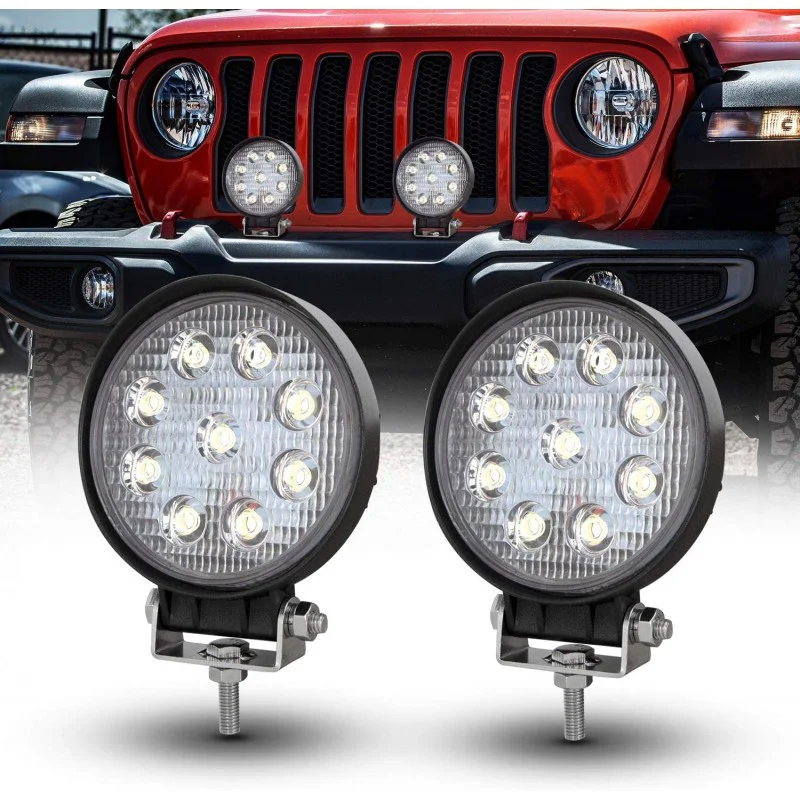 Proiector LED auto 12V 27W, rotund