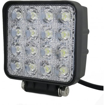 Proiector led auto offroad 48W,12V- 24V spot patrat