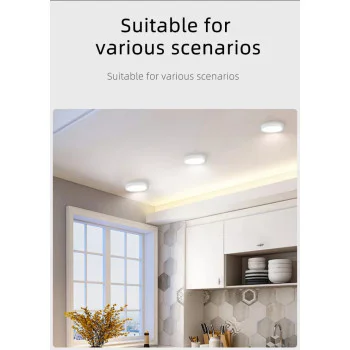 Panou led rotund 16W, 6500K, lumina alba, aplicat