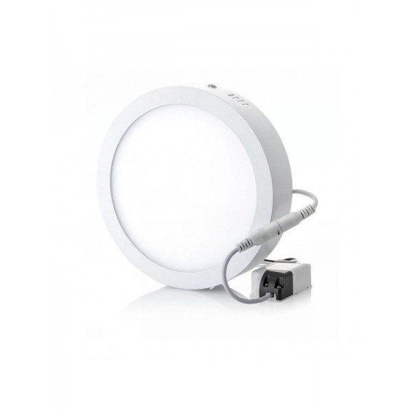 Panou LED aplicat, 24W, rotund, 6500K, alb