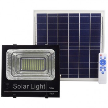 Proiector LED cu panou solar 60W