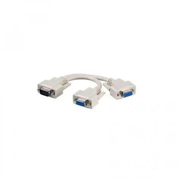 Splitter cablu VGA 15 pini 1x tata la 2x15 pini mama Splitter cablu VGA 15 pini 1x tata la 2x15 pini mama