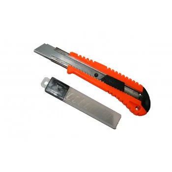 Cutter plastic Auto-Lock si 3 Lame(Portocaliu)