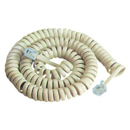 Cablu receptor spiralat 2m alb