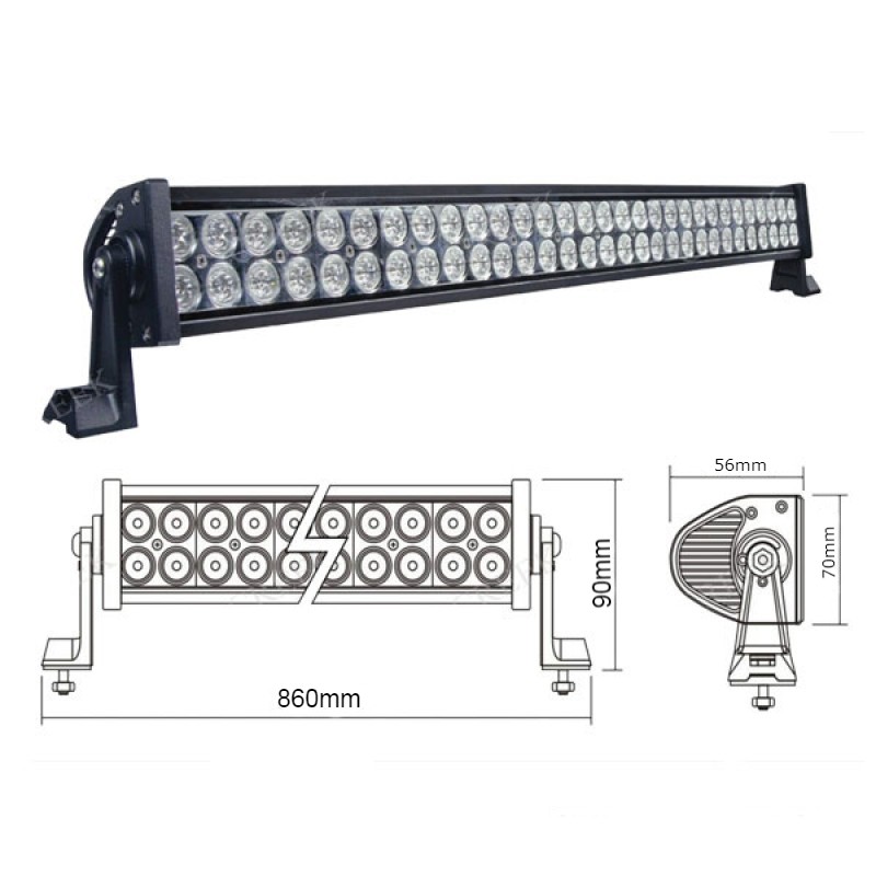 Proiector LED auto off-road, 12V-36V, 180W