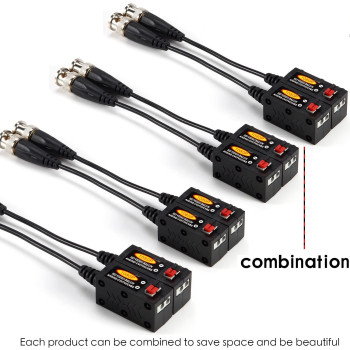 Video Balun 8MP, HD-CVI/TVI/AHD/CVBS, modular, press fit, 2 buc/set Video Balun 8MP, HD-CVI/TVI/AHD/CVBS, modular, press fit, 2 buc/set