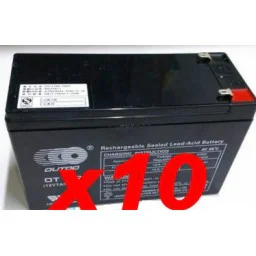 KIT  10  Acumulatori 12V,   7Ah   OUTDO