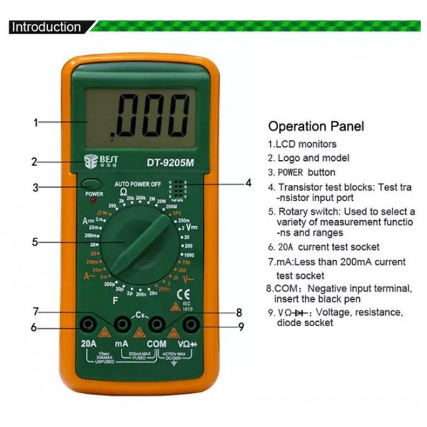 Multimetru BST-9205M