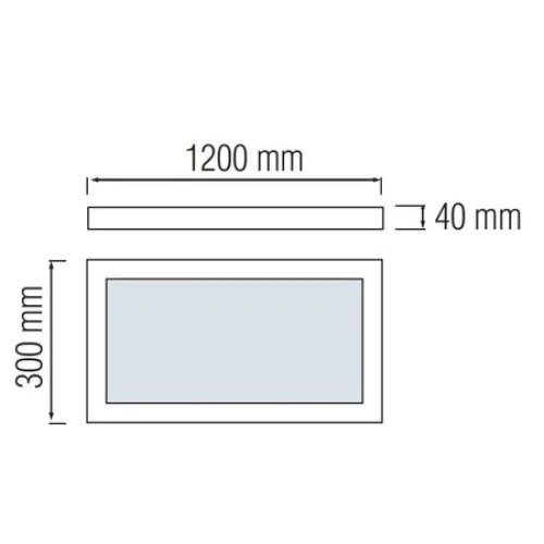 Panou led dreptunghiular 48W, 30x120cm, aplicat