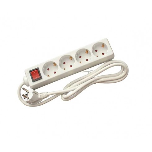 Prelungitor 4 cai 3M, 3x1.5mm2, cu intrerupator ON/OFF