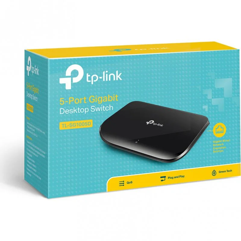 Switch TP-Link TL-SG1005D, 5 porturi Gigabit, Desktop, plastic