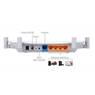 Router Wireless TP-Link ARCHER C50 v3, 1xWAN 10/100, 4xLAN 10/100, 4 antene externe,dual-band