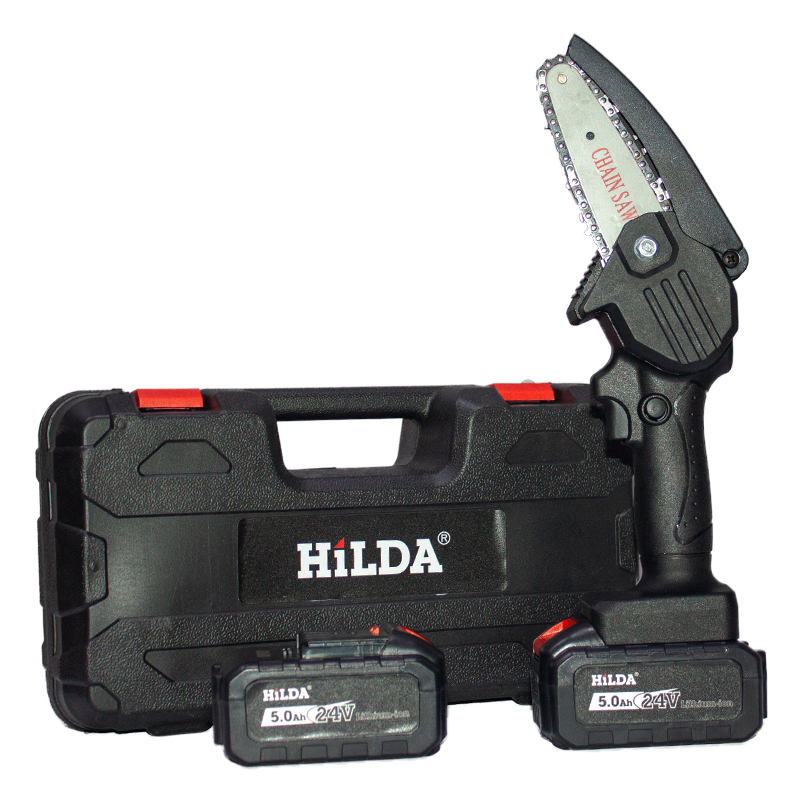 Fierastrau Hilda Cu 2 Acumulatori 24V, 5.0Ah Pentru Drujbă Și Motofierăstrău
