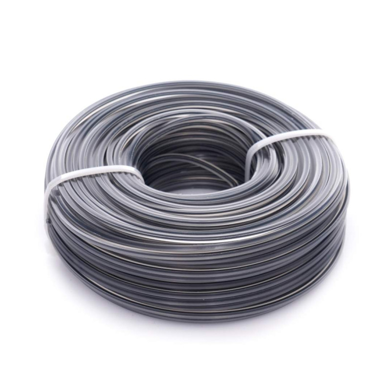 Fir Motocoasa Armat, Sectiune Patrata, 2Mm X 12M, Gri Fir Motocoasa Armat, Sectiune Patrata, 2Mm X 12M, Gri