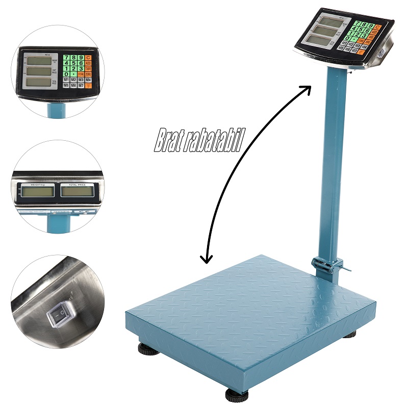 Cantar Electronic Cu Platforma 300Kg Cu Afisaj Dublu Îngrijire Grădină