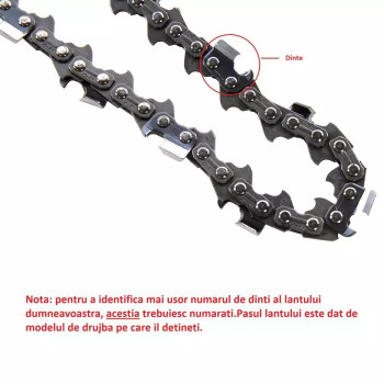 Lant pentru minifierastrau cu acumulator 14 dinti