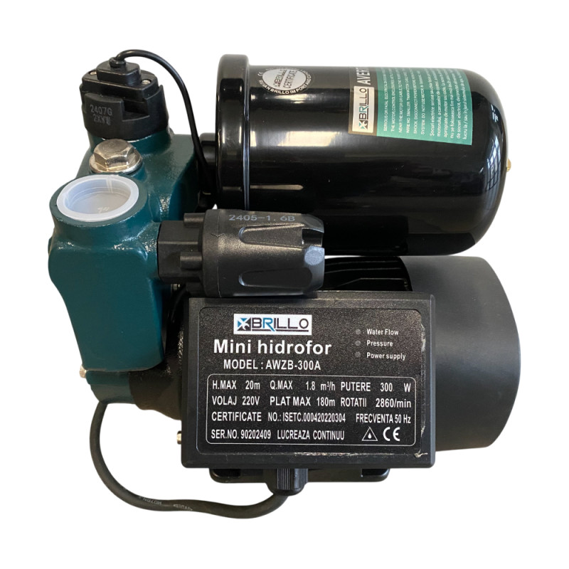 Mini Hidrofor 370W, 1.8 Mc/H, H Refulare 20M Ape Curate/Murdare