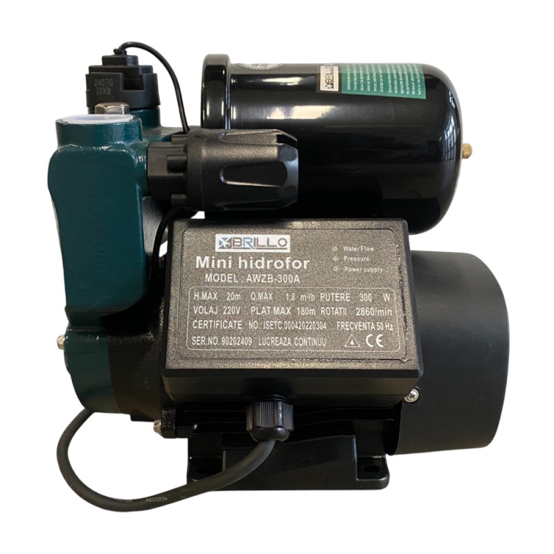 Mini Hidrofor 370W, 1.8 Mc/H, H Refulare 20M Ape Curate/Murdare