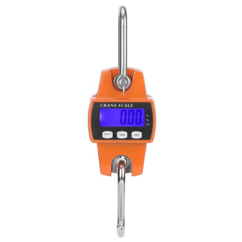Cantar electronic de mana, Brillo, 300 kg, Ecran LCD, Galben