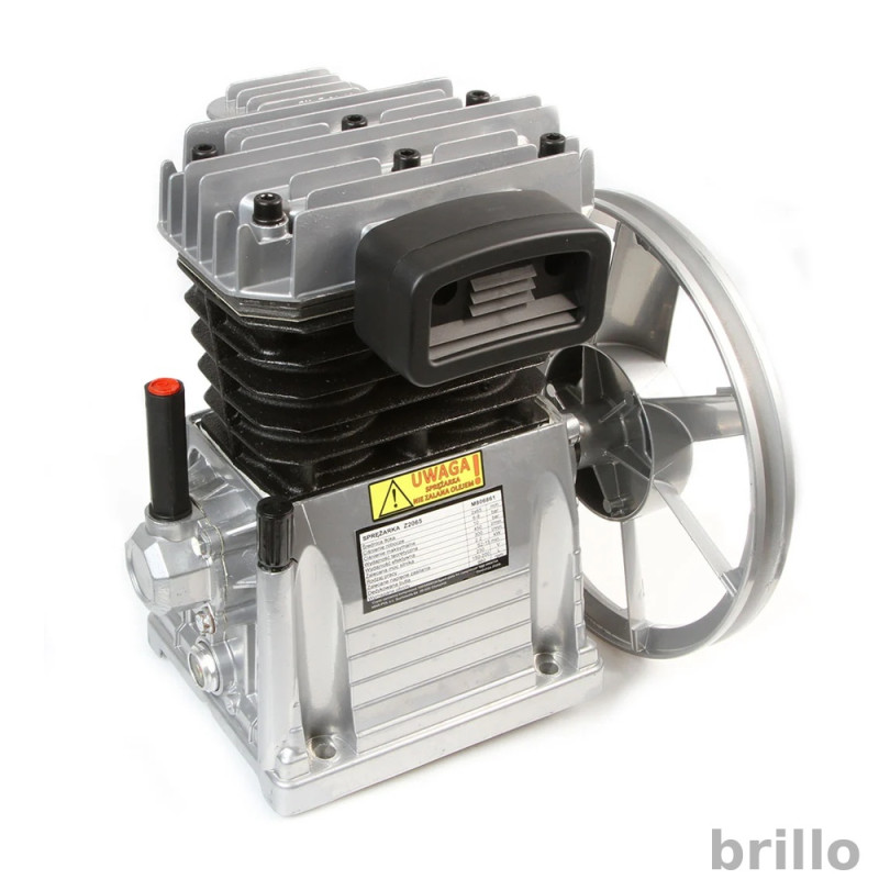 Fotografie detaliată cu Cap compresor aer cu 2 cilindri pistoane pentru 2.2kW/400L min, ideal pentru Compresoare si Generatoare