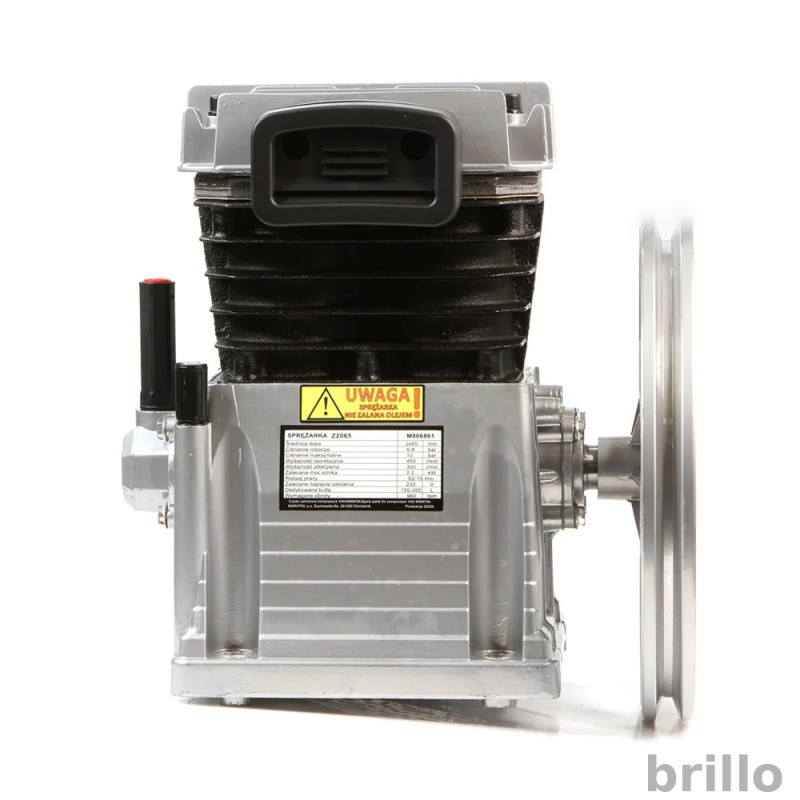 Fotografie detaliată cu Cap compresor aer cu 2 cilindri pistoane pentru 2.2kW/400L min, ideal pentru Compresoare si Generatoare