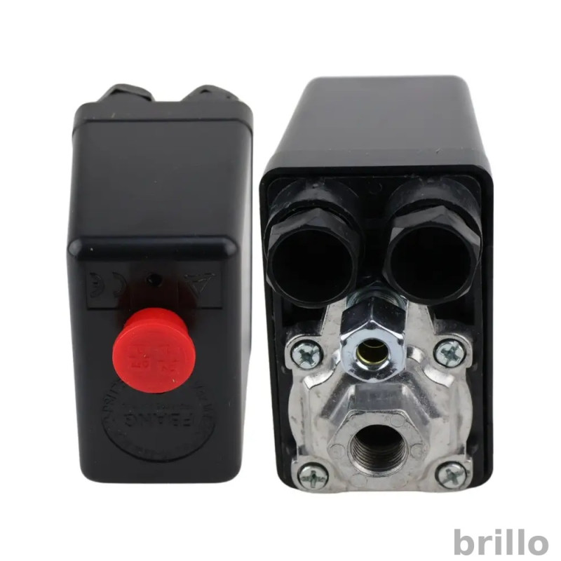 Presostat compresor aer comprimat 220v 1 iesire - ElDepo.ro Fotografie detaliată cu Presostat compresor aer comprimat 220v 1 iesire, ideal pentru Compresoare si Generatoare