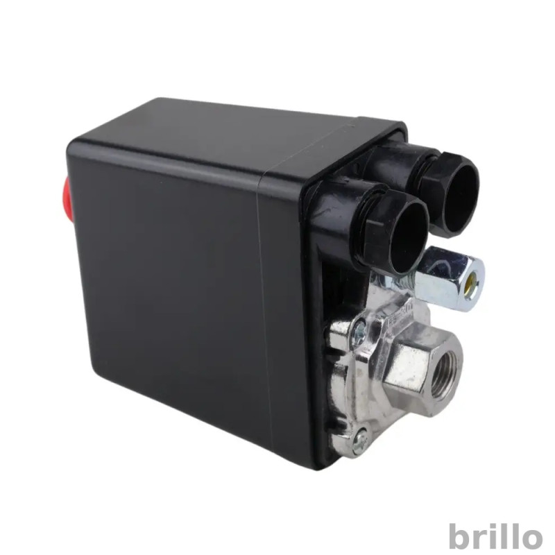 Presostat compresor aer comprimat 220v 1 iesire - ElDepo.ro Fotografie detaliată cu Presostat compresor aer comprimat 220v 1 iesire, ideal pentru Compresoare si Generatoare