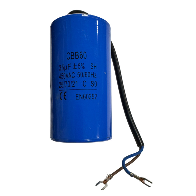 Fotografie detaliată cu Condensator pornire motor CBB60 35uF, ideal pentru Compresoare si Generatoare