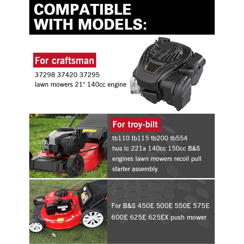 Demaror Briggs & Stratton model 09P702, series 450E, 500E, 550E, 575E - Eldepo.ro Fotografie detaliată cu Demaror Briggs & Stratton model 09P702, series 450E, 500E, 550E, 575E, compatibil cu Masini de gazon