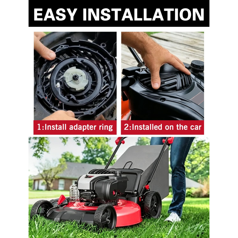 Demaror Briggs & Stratton model 09P702, series 450E, 500E, 550E, 575E - Eldepo.ro Fotografie detaliată cu Demaror Briggs & Stratton model 09P702, series 450E, 500E, 550E, 575E, compatibil cu Masini de gazon