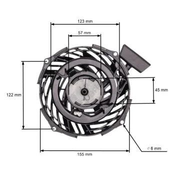 Demaror Briggs & Stratton model 09P702, series 450E, 500E, 550E, 575E Demaror Briggs & Stratton model 09P702, series 450E, 500E, 550E, 575E