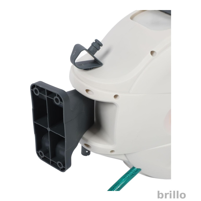 Fotografie detaliată cu Furtun cu tambur retractabil automat 30m+2m Brillo, fixare pe perete, compatibil cu Unelte de gradinarit