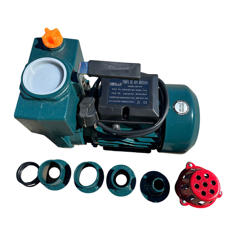 Fotografie detaliată cu Pompa de suprafata Brillo 1.5kW pentru drenaj fosa septica, compatibil cu Pompe de apa si accesorii