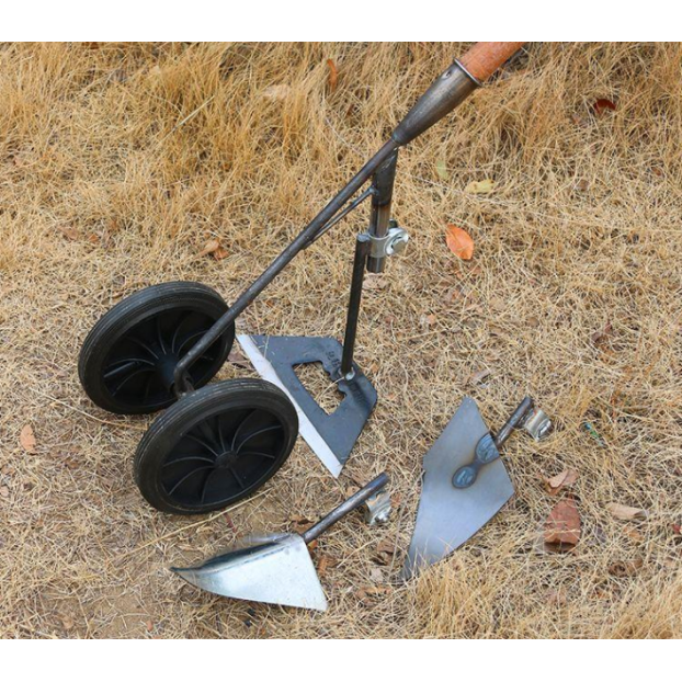 Fotografie detaliată cu Sapa agricola multifunctionala pe roti cu 3 capete interschimbabile, compatibil cu Unelte de gradinarit