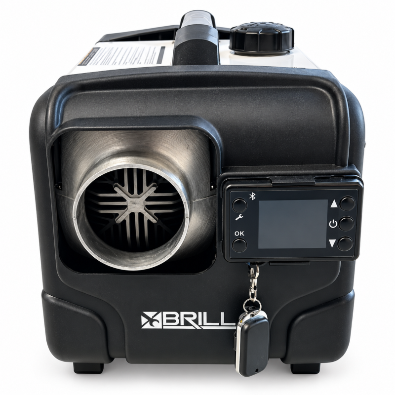 Sirocou, incalzitor stationar diesel Brillo 12001, portabil, 12kW, 12V/24V/220V, display LCD, telecomanda - Eldepo.ro Fotografie detaliată cu Sirocou, incalzitor stationar diesel Brillo 12001, portabil, 12kW, 12V/24V/220V, display LCD, telecomanda, compatibil cu Sirocouri Auto/Incalzitoare Stationare