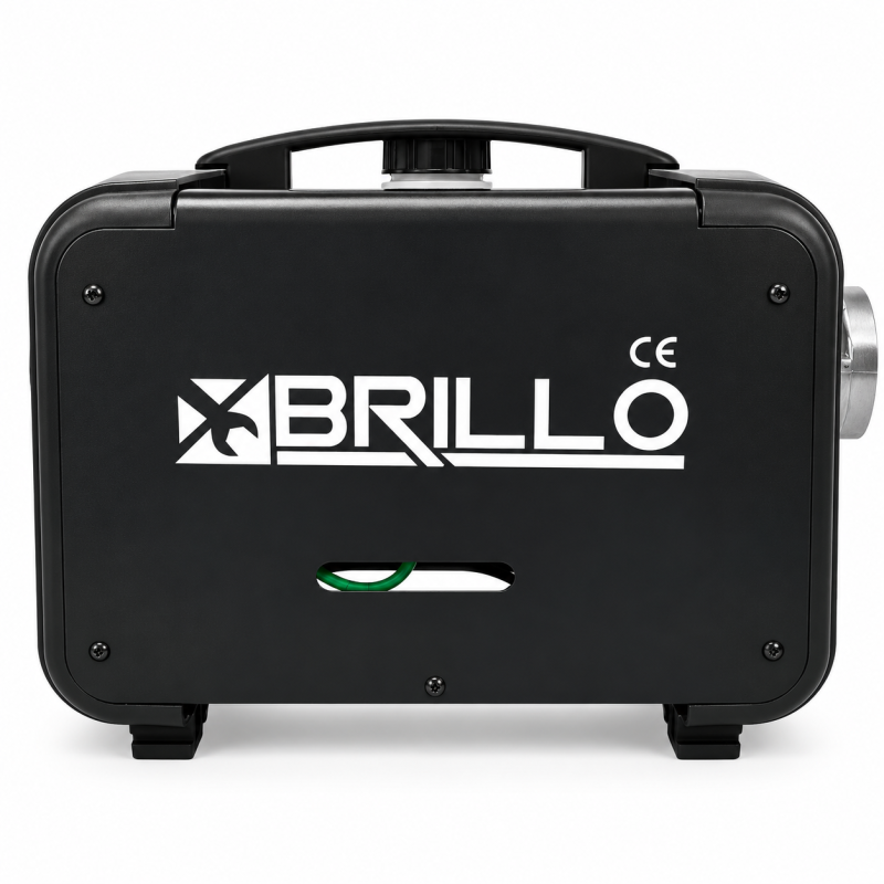 Fotografie detaliată cu Sirocou, incalzitor stationar diesel Brillo 8002, portabil, 8kW, 12V/24V/220V, display LCD, telecomanda, compatibil cu Sirocouri Auto/Incalzitoare Stationare