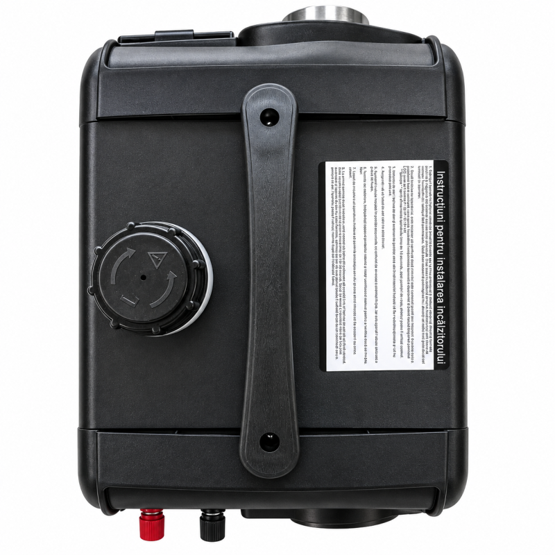 Fotografie detaliată cu Sirocou, incalzitor stationar diesel Brillo 8002, portabil, 8kW, 12V/24V/220V, display LCD, telecomanda, compatibil cu Sirocouri Auto/Incalzitoare Stationare
