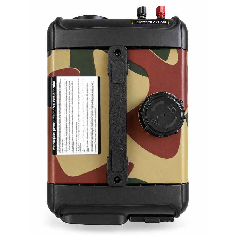 Fotografie detaliată cu Sirocou, incalzitor stationar diesel Brillo 8003, portabil, 8kW, 12V/24V/220V, display LCD, telecomanda, compatibil cu Sirocouri Auto/Incalzitoare Stationare