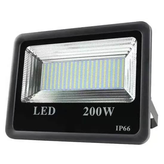 Proiector LED exterior 200W , lumina rece, 18000lm, IP66, negru